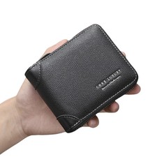 Men's Wallet Made of PU Wax Oil Skin Purse for Men Coin Purse Short Male Card Ho