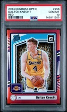 2024 PANINI DONRUSS OPTIC RED #256 DALTON KNECHT ROOKIE RC 14/99 PSA 10