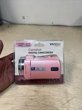 Vivitar DVRE507-PNK PopCam Digital Camcorder, 48MP, Full HD 1080p Video Camera