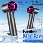 360° Bladeless Fan Hand Held Desktop Mini Portable USB Rechargeable Cooler Fan