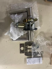 Schlage F80-LAT, Lever Set, Satin Nickel (HVY. WEAR/TEAR; MAYBE MISS. PIECE)