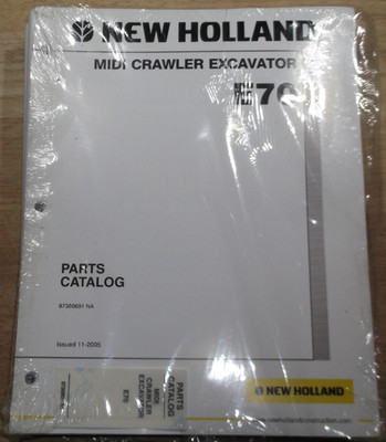 NEW HOLLAND E70 MIDI CRAWLER EXCAVATOR PARTS MANUAL BOOK CATALOG