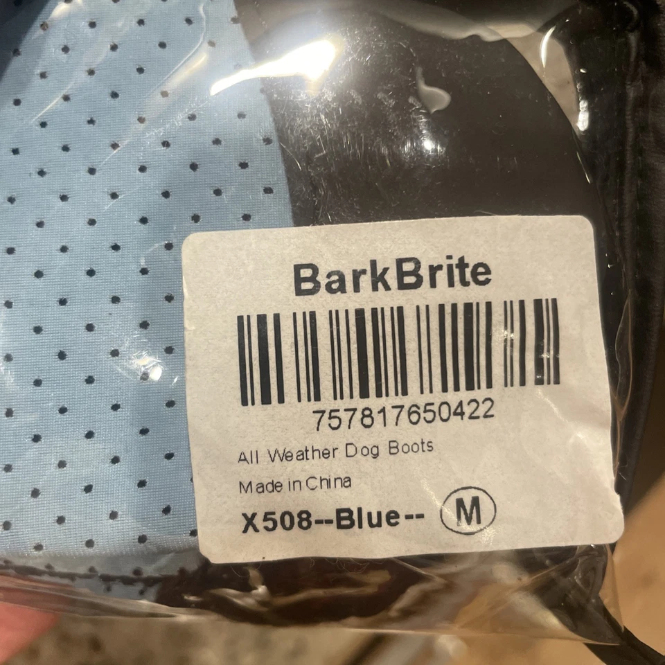 Bark Brite Todo Clima Neopreno Pata de Perro Protector X508 Azul Botas Talla M Foto 2 de 4