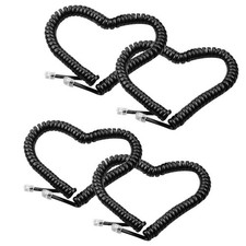 4 Pack Phone Cord Landline 8Ft Uncoiled/1.4Ft Coiled Landline Telephone Hands...