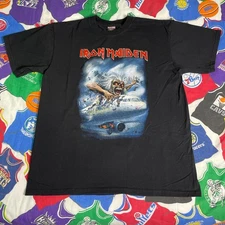 Vintage Y2K 2009 Iron Maiden Flight 666 The Movie Mexican Boot Tee