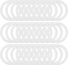 30 Pcs 1.5 Inch Dream Catcher Rings - White Macrame Hoops for Crafts