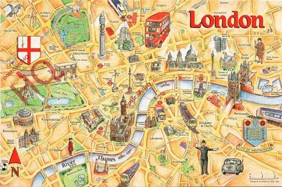 Ansichtskarte_ London, Karte [Kreuzung]