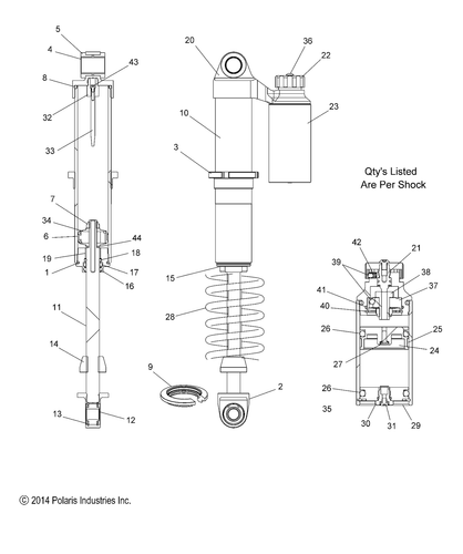 Polaris IFS Compression Spring 100#, 10.25 in, Indy Red - Picture 3 of 3