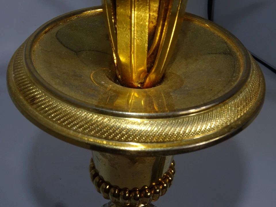 Lampe De Table Ananas Ou Epis, bronze doré et cristal, Maison Charles ??, 74 cm - Photo 4/4