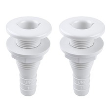 1  Thru Hull Fitting Marine Boat, Polypropylene, Plastic Drain Overflow Conne...