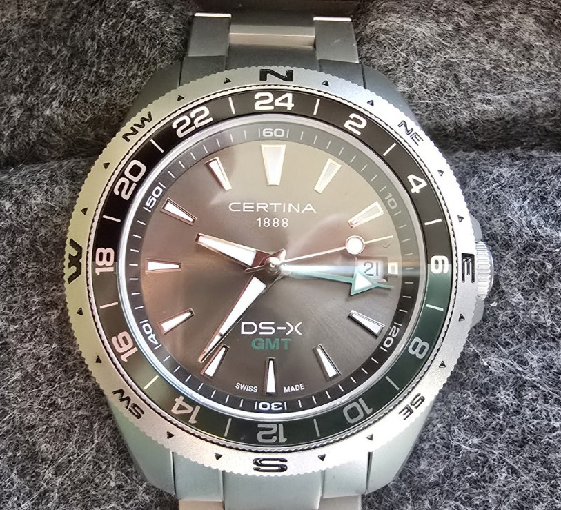 Certina DS-X GMT 41.2mm Grey Dial Men's Watch C0474521108100