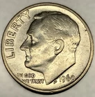 1960 - P Roosevelt Dime - Circulated Condition - 90% Silver - US Coin - 3969