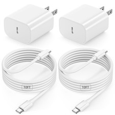 10FT iPad Charger Fast Charging Cord, 2Pack 20W USB Fast Charger with 10 ft L...