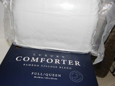 Cosy House Collection Luxury Bamboo Viscose Blend White Comforter NEW