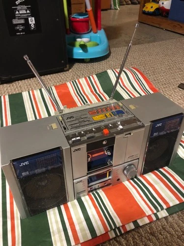 Vintage JVC PC-RM100JW Receiver Portable Boombox Detachable Cassette Player Read