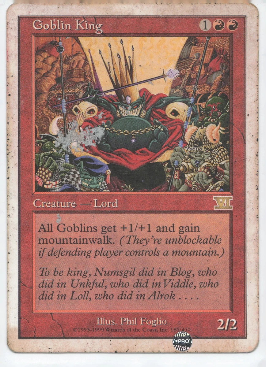 Goblin King Magic: The Gathering Individual Trading Card Games for
