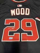 James Wood Signed Autographed Nike Washington Nationals Jersey. Beckett COA