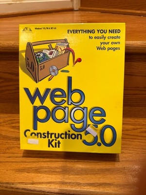 Vintage Web Page Construction Kit 5.0 Big Box PC Software CD-ROM Macmillan New/O