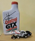 John Force Autographed Castrol GTX 2001 Mustang Funny Car in an Oil Can 1:64 new