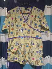 Purple Pup scrub sets women small