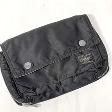 Yoshida bag Porter Tanker 3way Pouch Waist/Shoulder Bag Black Nylon Unisex WO6