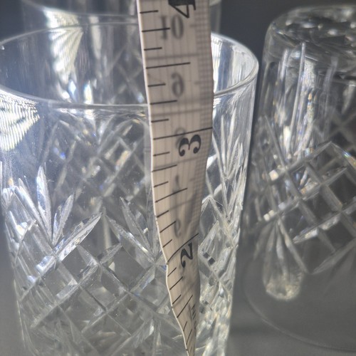 4x Richardson Crystal Whisky Tumblers 150ml 8.5cm 3¼ Height Signed Cut Patterns - Picture 10 of 10