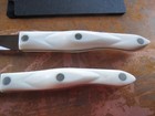 Cutco 1723 & 1721 Knives 9" & 5" Pearl White Handle Serrated Blade USA Made — photo 3