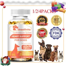 Dog heart supplements help regulate heart rate w/L-Taurine, L-Carnitine & CoQ10