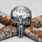 Sculpt Rings™ Revenger Skull Punk Rock HipHop Rap Biker Ring Steel US-Size 7-13