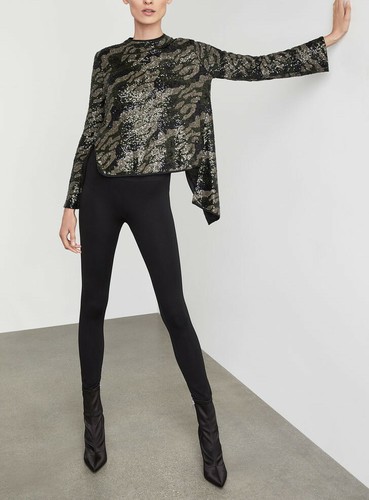 NEW BCBGMAXAZRIA CAMO SEQUIN HIGH-LOW TOP CVA1167854/S684A SIZE S | eBay