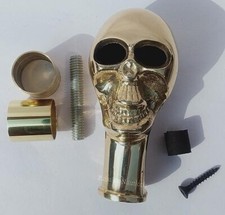Alien Handle Designer Solid Brass Skull Head Handle for Wooden Walking Stick