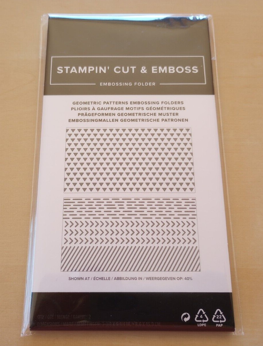 NEW Stampin Up GEOMETRIC PATTERNS EMBOSSING FOLDERS Background