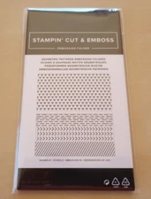 NEW Stampin Up GEOMETRIC PATTERNS EMBOSSING FOLDERS Background