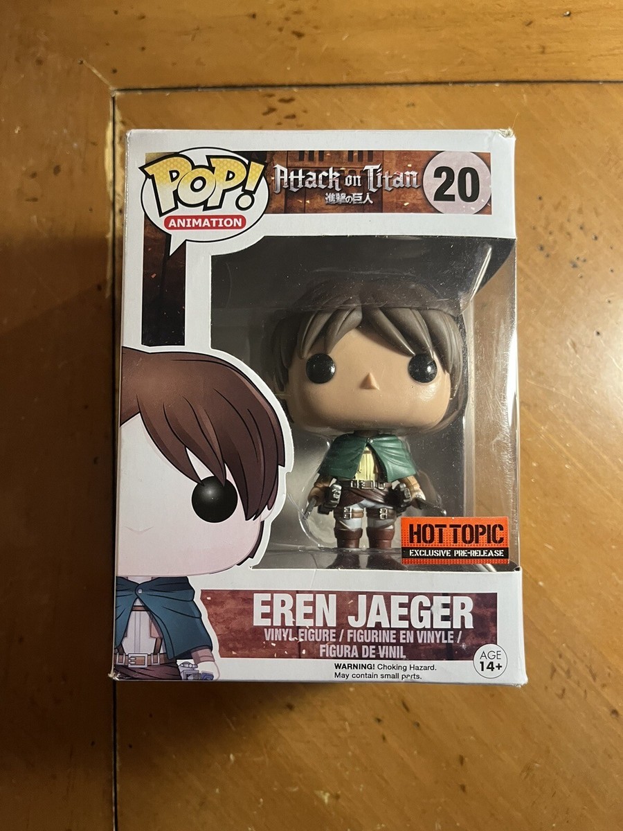 Funko Pop! Attack On Titan Eren Jaeger Hot Topic Pre Release #20 Vaulted  RARE