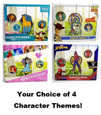 KIDS SUNCATCHERS SET ARTS CRAFTS FUN PAINT TOY STORY SPIRIT