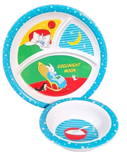 Goodnight Moon Melamine Childrens Dinnerware Plate  Bowl 2 piece Set T102 