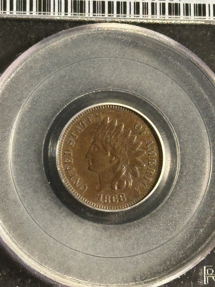 1868 Indian Cent DDO FS-101 S-1 PCGS XF45 CAC - Image 2 of 4