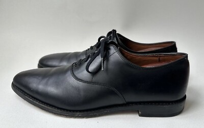 Allen Edmonds CARLYLE Men's Black Leather Plain-toe Oxford Shoes