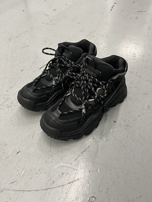 Kenzo Inka Mid Top Sneakers Womens 7 US FA62SN300L69 Black EU Size 38