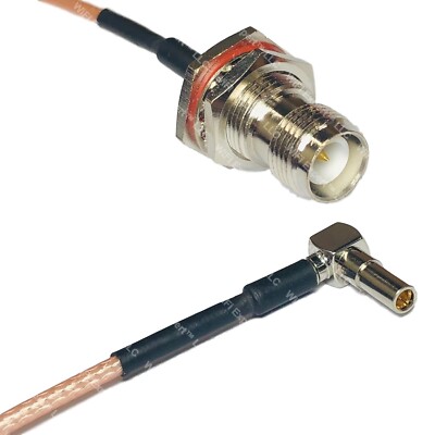 RG316 RP-TNC FEMALE BULKHEAD to MS162 Male Angle RF Cable Rapid-SHIP LOT
