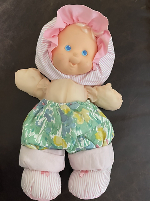 Peluche Ours FISHER PRICE Puffalump Toile De Parachute Bleu Grelot 25 Cm