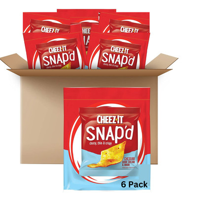 Cheez-It Snap'D Cheddar Sour Cream And Onion Pouch 2.2 Oz (6 Pouches Boxed)