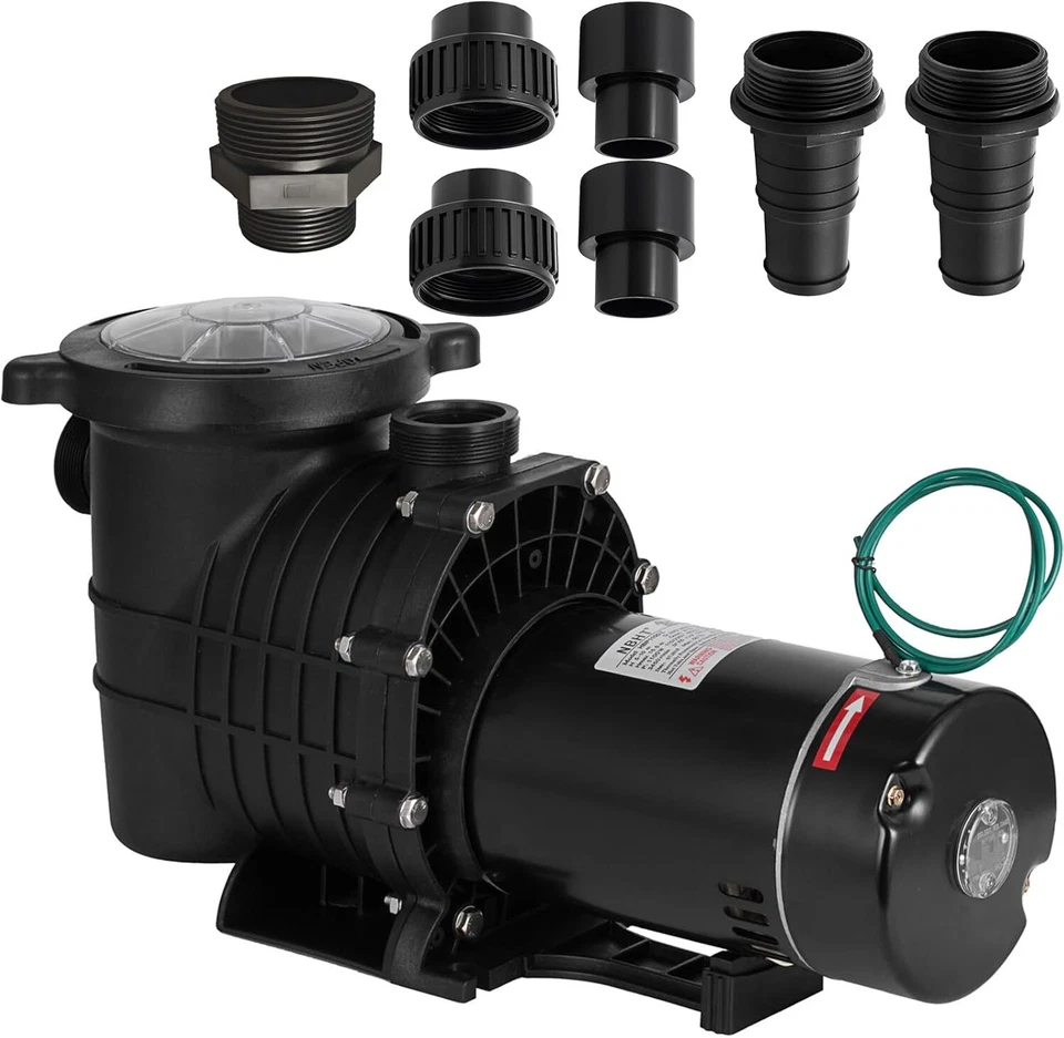 Hayward 1.5HP Swimming Pool Pump In/Above Ground w/ Motor Strainer Filter Basket - Image 2 of 4