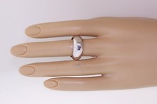 Sterling Silver 8.85mm Polished Faceted Dome Band Ring