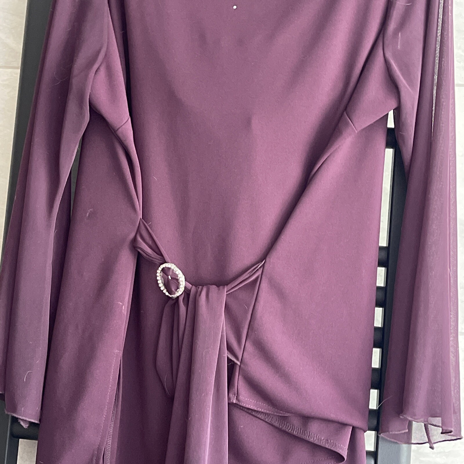 Ladies Purple Trouser Suit Size 24 Diamanté eBay