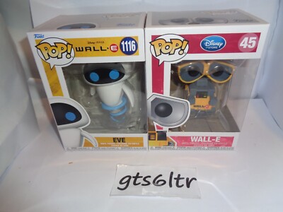 Pop  45 , 1116 Wall-E & Eve  & Pop Protector's  Wall-E  Two Pop,s  Combo Buy