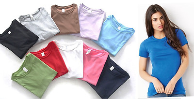 Neu schlichtes Damen-T-Shirt T-Shirts Damen Mädchen Weste Basic Top Mode Shirt Größe 8-22