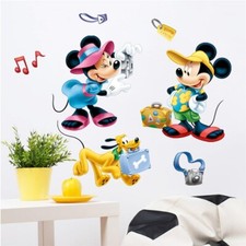  3D Cartoon Mickey Minnie Wall Stickers For Kids Room Bedroom Wall Decoration 