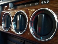 Fits Mercedes W201 82-93 Aluminium Ringe für Lüftungsregler Heizungsregler x3 Fits Mercedes W201 82-93 Aluminium Ringe für Lüftungsregler Heizungsregler x3