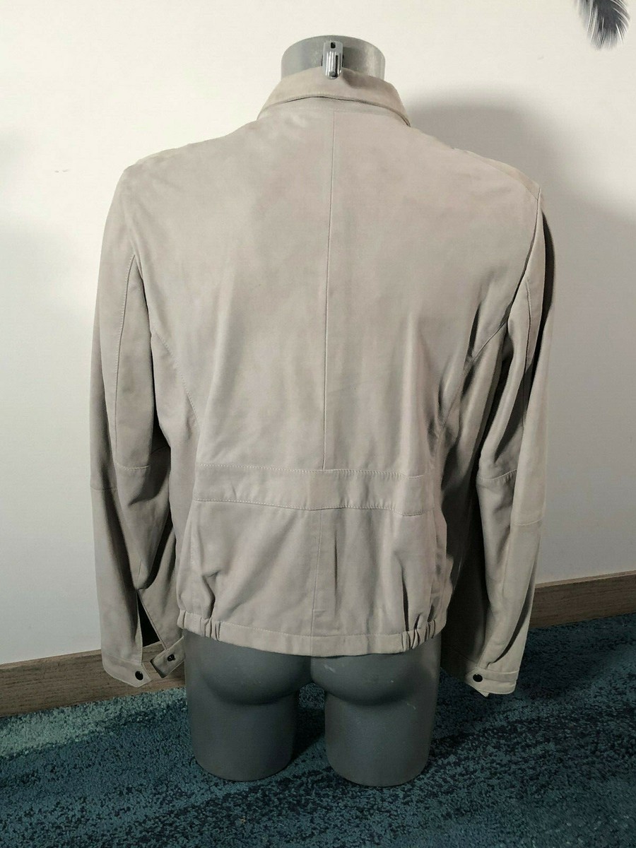 Veste En Daim/suede Jaune JEAN SEBASTIEN VASSAL - Taille 52 (L) - Neuf Avec étiquettes